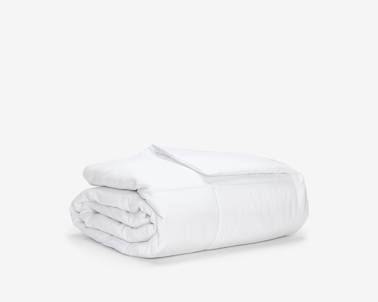 Hotel white duvet folded