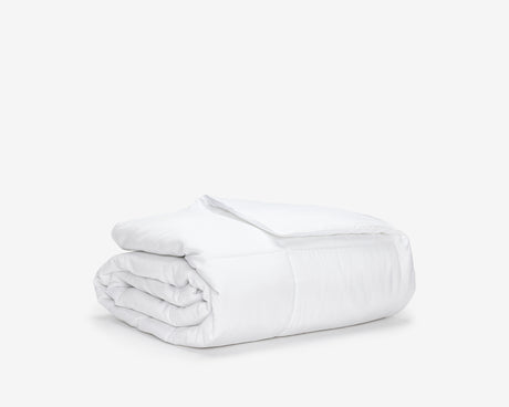 Hotel white duvet folded