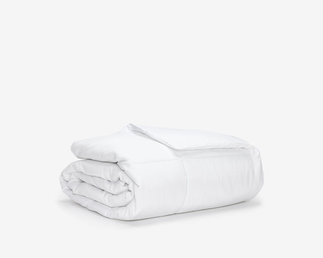 Hotel white duvet folded
