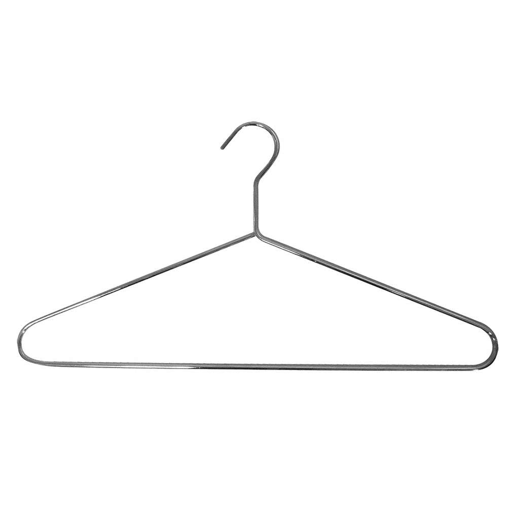 Metal hanger for hotel rooms on a white background