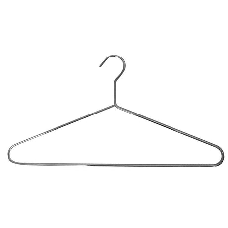 Metal hanger for hotel rooms on a white background